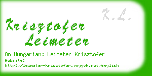 krisztofer leimeter business card